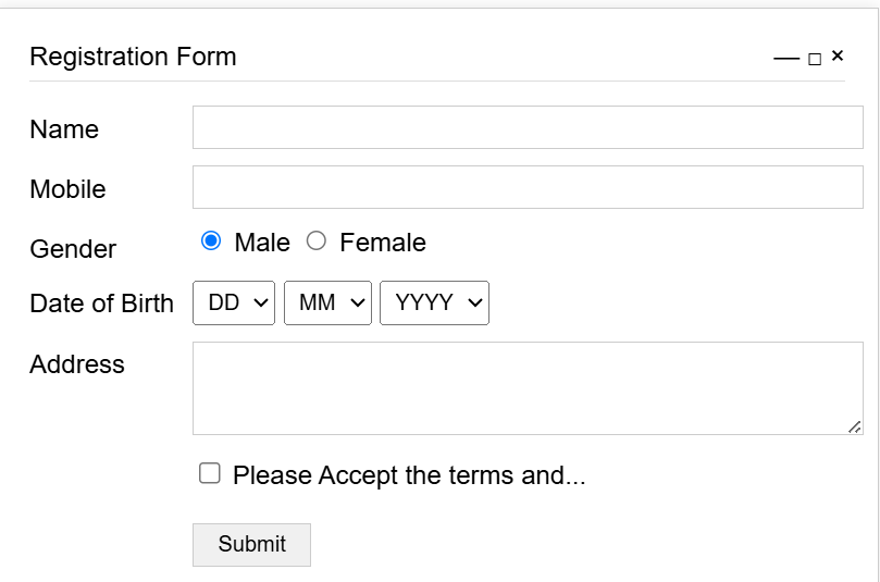 image of html form image